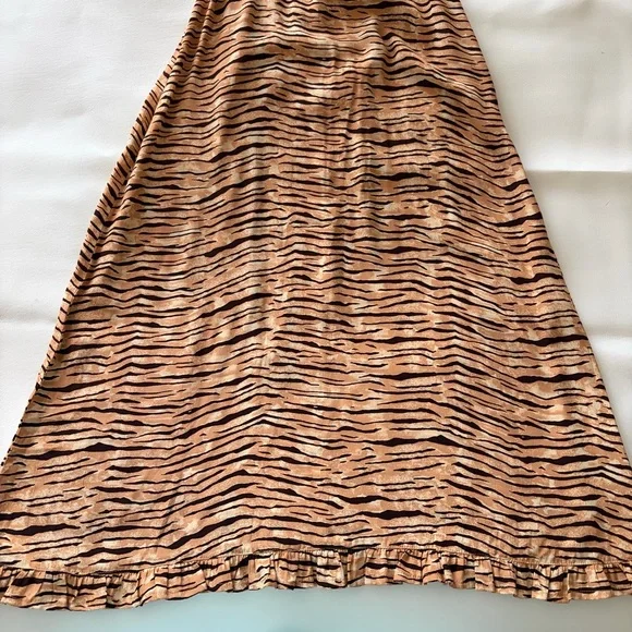Faithfull The Brand St. Tropez Saint Midi Wilde Animal Print Dress Sz S - Picture 5 of 16